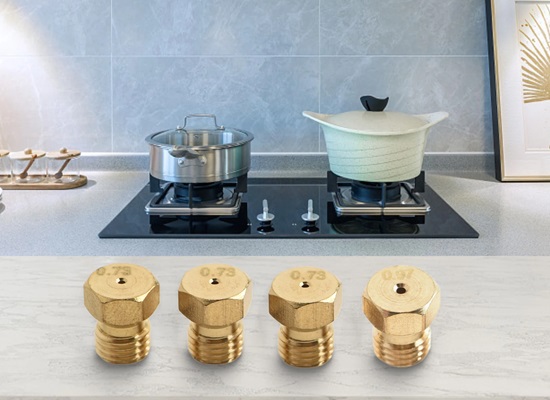 gas cooktop with conversion fittings