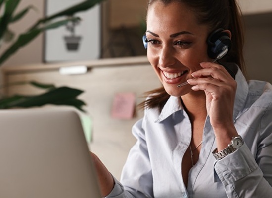 Virtual meeting on tablet