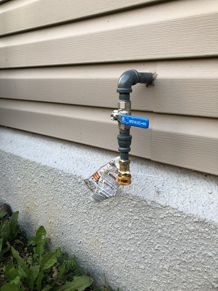 Gas quick connector installation for BBQ and generator
